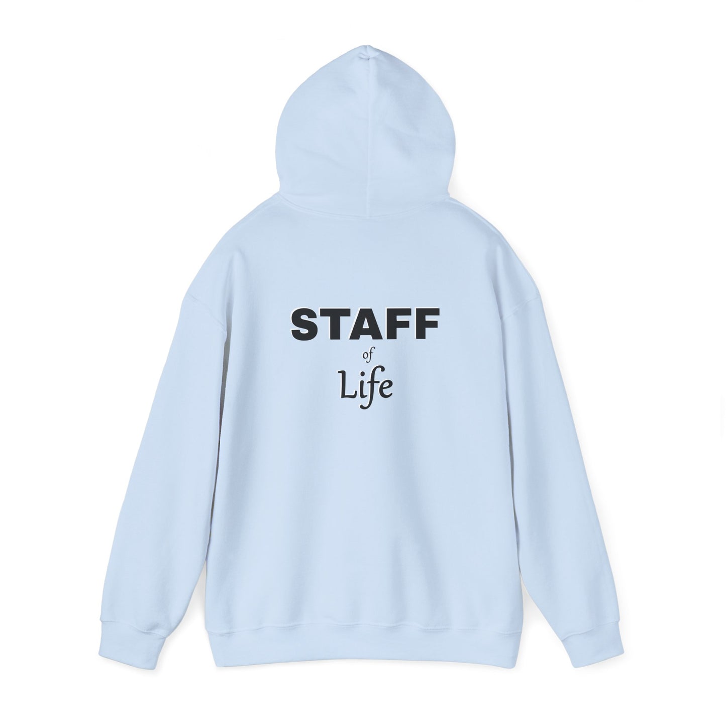 Pi is Love Front; Back Staff of Life Hood[ie]; Black Print