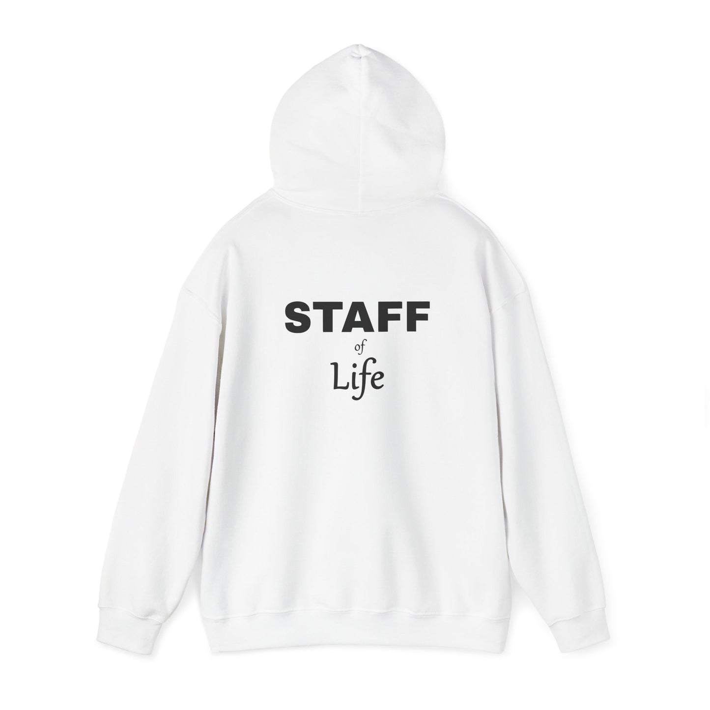 Pi is Love Front; Back Staff of Life Hood[ie]; Black Print